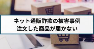 【ネット通販詐欺の被害事例】割安なサイトで購入したが、商品届かず