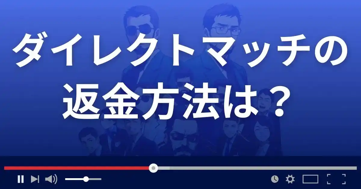 出会い系サイト ダイレクトマッチの返金方法を解説