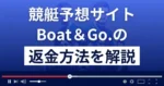 Boat&Go.(ボートアンドゴー)は悪質な競艇予想詐欺?返金方法まで徹底解説