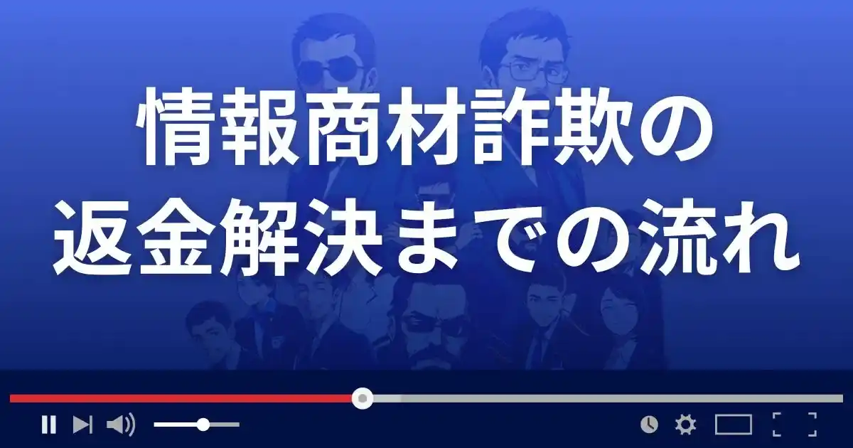 情報商材詐欺の相談から返金解決までの流れ