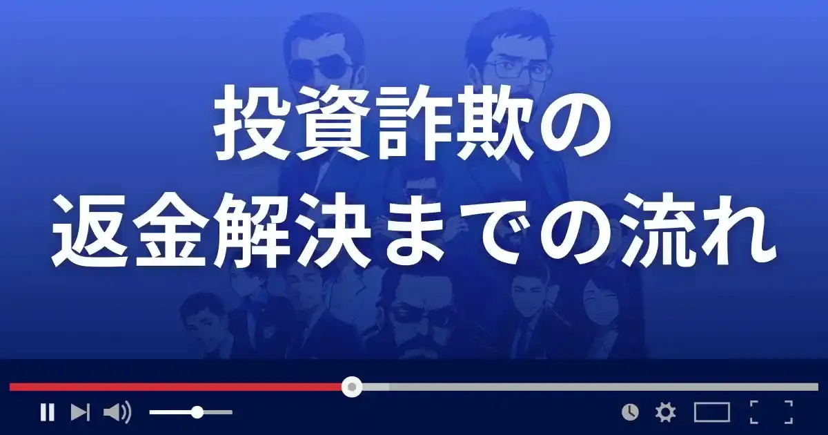 投資詐欺の相談から返金解決までの流れ