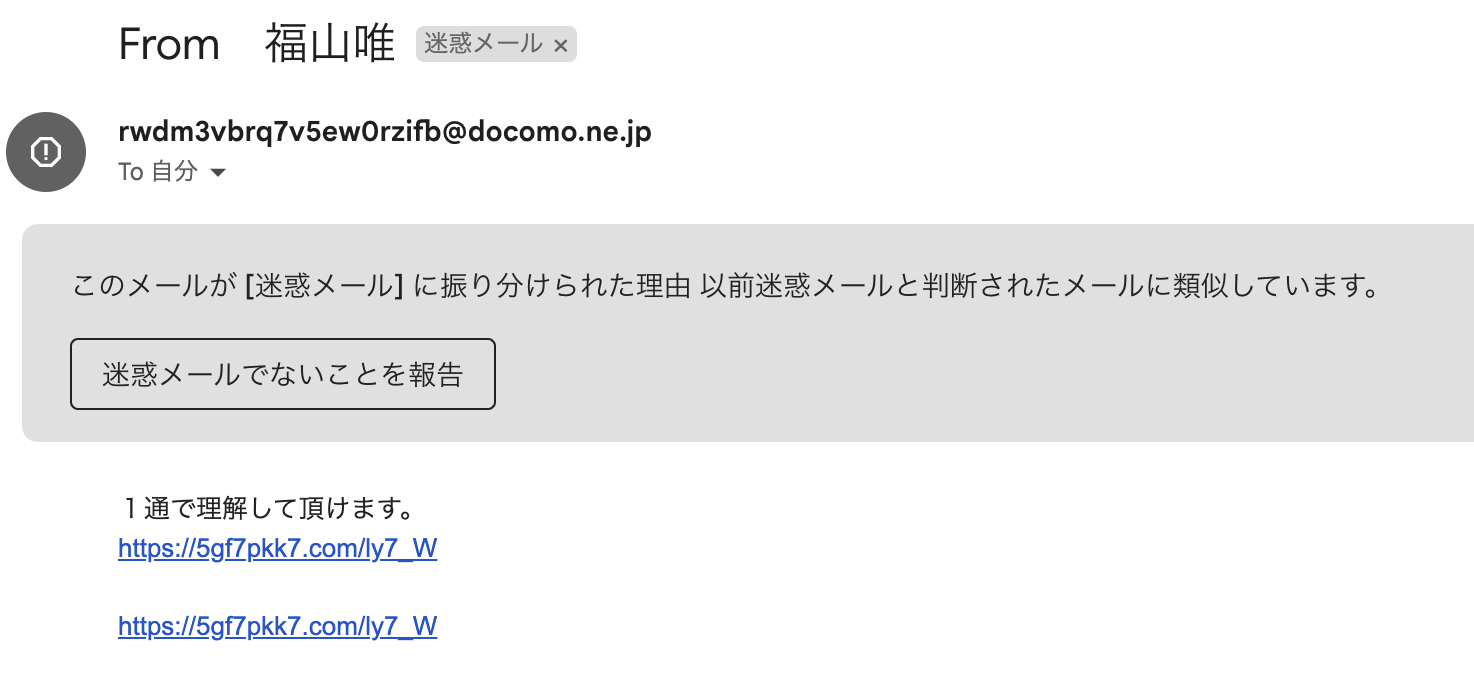 支援サイトBIG（ビッグ）から届いた迷惑メール